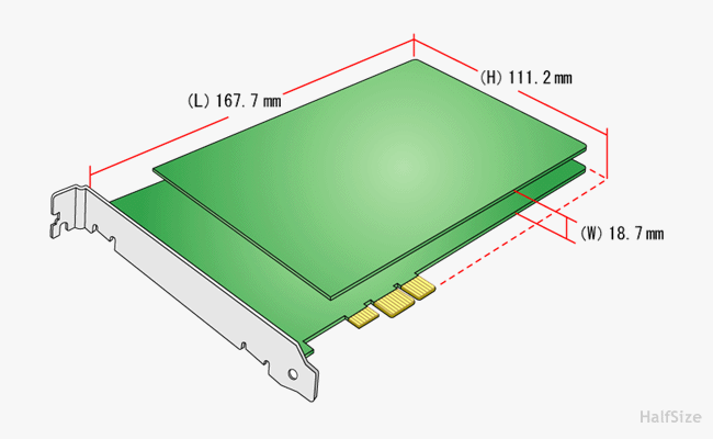 ハーフサイズ（PCI Express用）