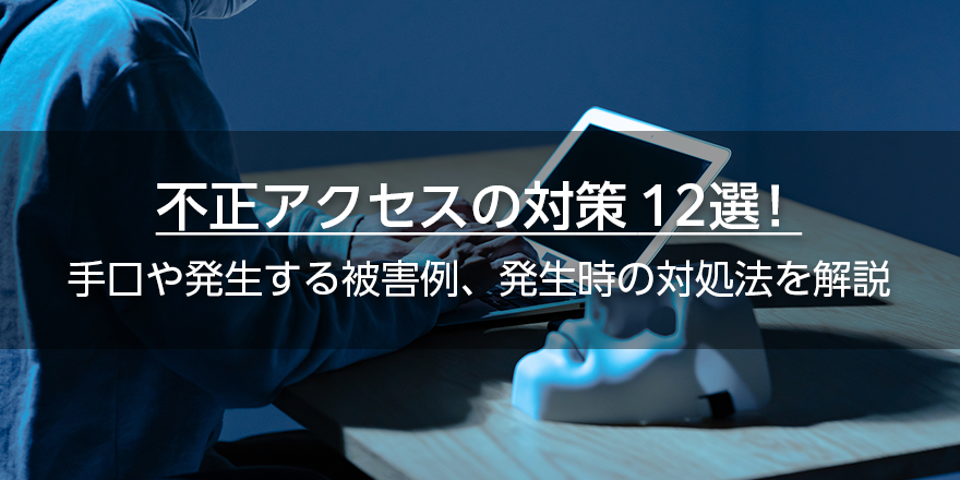 不正アクセスの対策12選！　手口や発生する被害例、発生時の対処法を解説